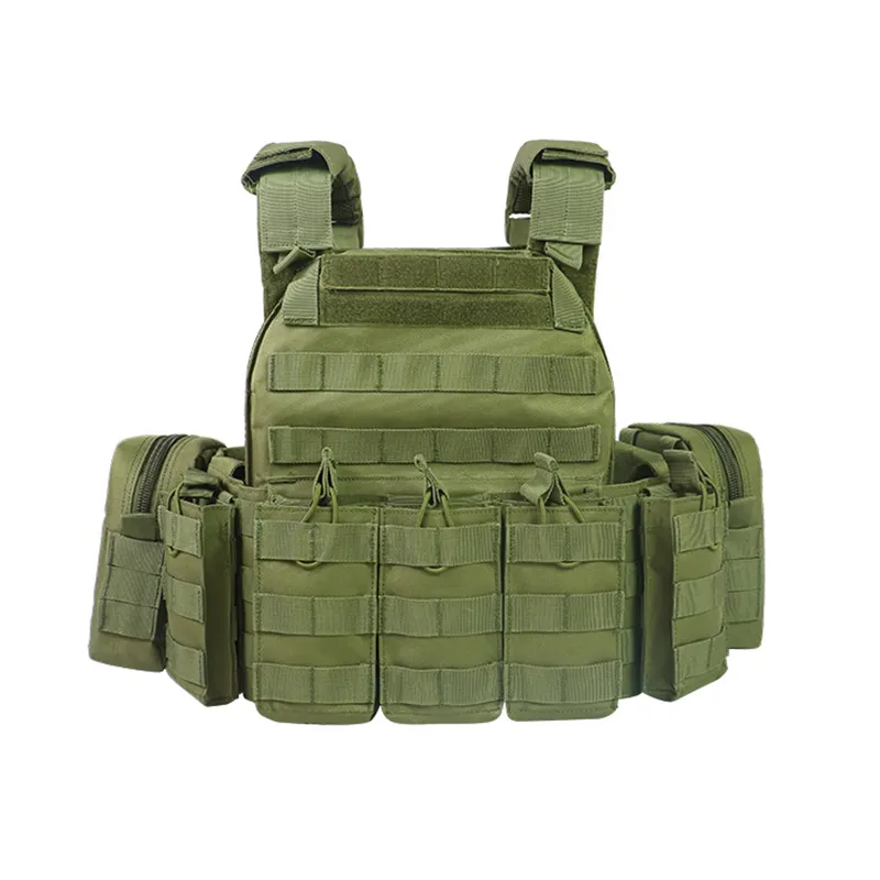 Gujia 1000D vert opérateur Fitness Gym Molle équipement d'entraînement tactique plaque transporteur gilet