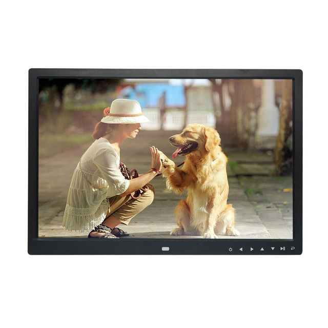 Hot Seller 17 Inch Electronic Digital Photo Frame Lcd Photoframe with 7 Touch Buttons Video Loop for