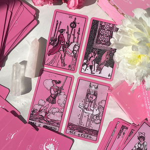 Jeu de tarot personnalisé de la déesse de l'<span class=keywords><strong>oracle</strong></span> et <span class=keywords><strong>des</strong></span> chats avec guide d'anime en feuille d'or emballé dans une boîte en papier d'art avec impression de logo personnalisé pour jouer - Product Image 3