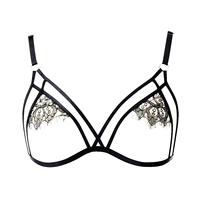 Bdsm danse body lingerie harnais mode noir dentelle lingerie européenne sexy feminina