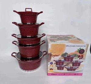 Ensemble de 10 ustensiles de cuisine en granit nordique de haute qualité en alliage d'aluminium, fabrication chinoise du Zhejiang, <span class=keywords><strong>kit</strong></span> d'ustensiles de cuisine - Product Image 1