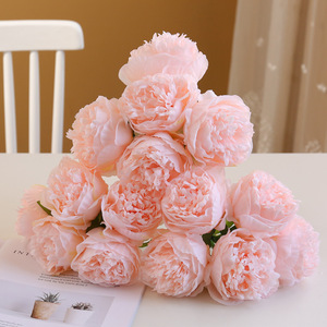 Flores de Peonía Artificiales Ruilisi, Flor de Seda de 5 Cabezas, Decoración para Bodas y Hogar - Product Image 4