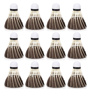 Lot de 12 volants de badminton noirs durables en plumes de canard, pour intérieur et extérieur - Product Image 3