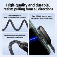 Câble USB-A vers Type-C tressé à charge rapide 100W 6A, coudé à 90 degrés, pour jeux, charge rapide QC pour smartphone, tablette et ordinateur portable