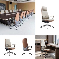 Chaise de bureau exécutive en cuir ergonomique à hauteur réglable - Design moderne et luxueux pour la maison, le bureau et l'école