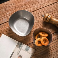 Bol de service irrégulier en acier inoxydable 304 poli de qualité alimentaire, grande capacité, durable, écologique, pour la maison et les restaurants