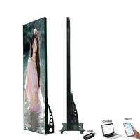 Écran LED P2.5 HD d'intérieur à prix d'usine, machine publicitaire électronique pliable, écran miroir LED GOB mobile