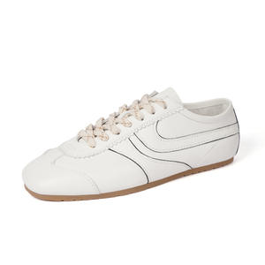 Women's Retro <b>Sneakers</b> 2025 New Style Soft Calfskin Casual and Versatile White <b>Sneakers</b> - Product Image 4