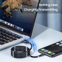 Kabel pengisi daya cepat, kabel Android mikro USB Tipe C Tipe C ke Tipe c, kabel pengisi daya Cepat 3 kaki 6 kaki 20W 60W PD