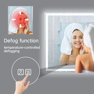 Miroir de salle de bain intelligent en verre trempé LED durable, miroir de salle de bain intelligent étendu avec lumières LED, anti-buée - Product Image 6
