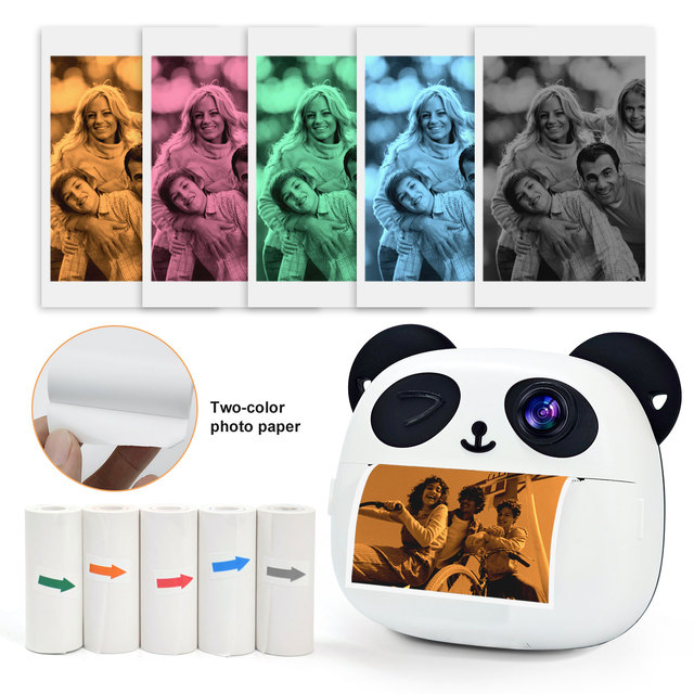 Portable Kids Instant Print Digital Camera Printer Toy Photo Pocket Mini Thermal Printer with Color Perfect Gift for Children
