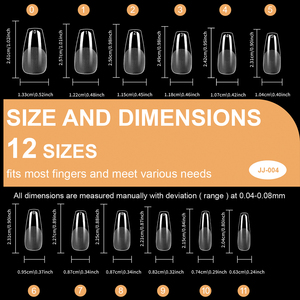 Set di 600 Patch per Estensione Unghie Senza Graffi, <span class=keywords><strong>Stile</strong></span> Francese, 9 Modelli Ovali e a Mandorla, Popolare in Europa e America - Product Image 5