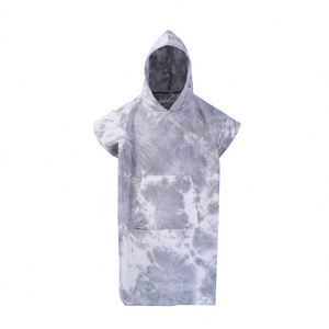 Serviette de plage poncho à capuche personnalisée en microfibre, sans sable, séchage rapide, pour la natation estivale et le surf, robe de change - Product Image 4