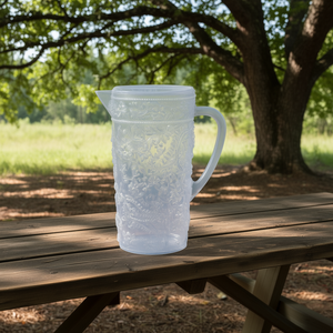 Db Paisley 2.5 Quarts Unbreakable <b>Plastic</b> Water Pitcher With Lid Bpa Free Juice Pitcher Spout <b>Drinkware</b> - Product Image 2