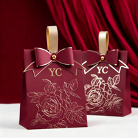 Boîte cadeau portable en papier personnalisable, idéale pour les souvenirs de mariage, vente chaude