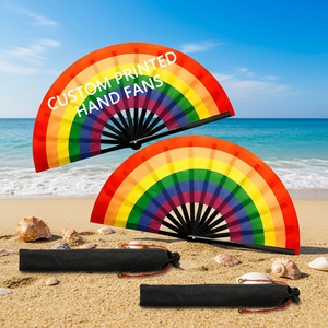 Nuevo Abanico Plegable Personalizado al por Mayor, Abanico de Mano de Madera de Diseño para Recuerdo de Fiesta - Product Image 3