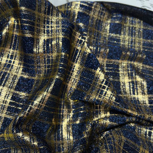 OEM ODM tissu organza léger et durable à carreaux en tricot bronzé pailleté pour vêtements pour robes - Product Image 5