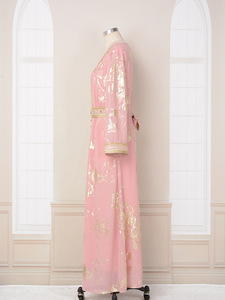 Abito Lungo da Donna <span class=keywords><strong>Best</strong></span> Seller Musulmano di Lusso <span class=keywords><strong>Istanbul</strong></span> Islamico Abaya da Preghiera Moderno Donna Nida - Product Image 5