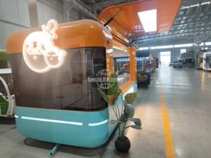 Camión de Comida Personalizado de Fibra de Vidrio, Quiosco Móvil para Hot Dogs, Hamburguesas y Donuts, Puesto de Comida Totalmente Equipado, Remolque de Venta de Snacks y Dulces - Product Image 5