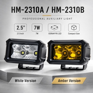 <span class=keywords><strong>Mini</strong></span> projecteur de travail LED 2,5 pouces 7W 12-32V <span class=keywords><strong>OSRAM</strong></span> P8 Blanc Ambre Faisceau Concentré et Diffusé pour Moto VTT SUV Camion - Product Image 1