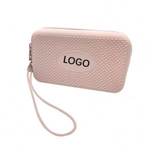 Customizable Logo NH Fashion Candy Large Capacity <b>Silicone</b> <b>Waterproof</b> Makeup Pouch Bag Long Coin Purse Zipper Closure Lifting - Product Image 3