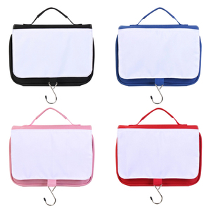 Vente en gros de trousses de toilette sublimation personnalisées colorées en polyester trousses de lavage pour voyage hôtel soins personnels - Product Image 1