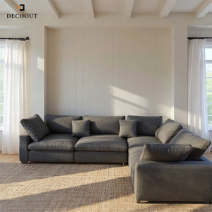 Best-seller Canapé de salon moderne <span class=keywords><strong>beige</strong></span> Meuble d'angle modulable Fonction de compression Canapé de salon - Product Image 6