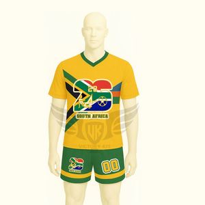 Camiseta de Fútbol Estilo Bandera de Sudáfrica, Personalizable con Nombre y Número, Uniforme de Fútbol Unisex para Aficionados - Product Image 2