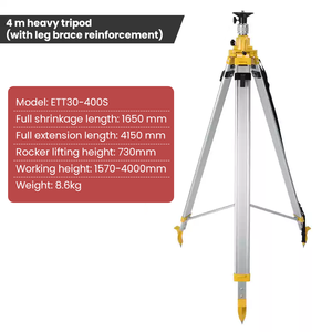 Trípode de alta resistencia de elevación de aluminio de <span class=keywords><strong>4</strong></span> <span class=keywords><strong>metros</strong></span> de altura con tubos estables para estación total y láser Roatry - Product Image 2