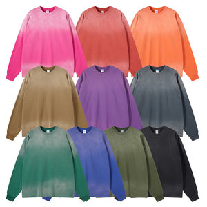 Camiseta personalizable de algodón lavado ácido de manga larga lisa de peso pesado básico - Product Image 5