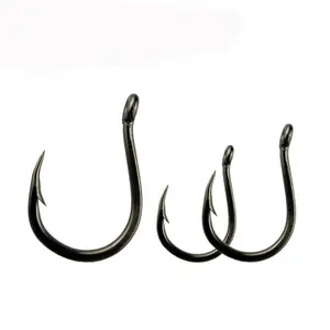 High Quality 8136 Wide Gape Sea Fishing Hooks High carbon steel Black nickel Live bait fishhooks Fishinghook Hamecon