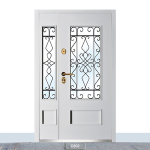 Portes extérieures de sécurité en fer forgé, modèle Design moderne, idéale pour une <span class=keywords><strong>Villa</strong></span>, livraison directe depuis l'usine - Product Image 1
