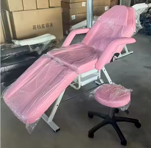 Fauteuil <span class=keywords><strong>de</strong></span> massage et <span class=keywords><strong>de</strong></span> beauté D Luxueux en PU noir et blanc, réglable, pliable, pour tatouage, coiffure, thérapie faciale et extensions <span class=keywords><strong>de</strong></span> cils, économique - Product Image 6