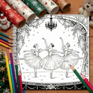 <span class=keywords><strong>Livre</strong></span> de coloriage spirale sur le thème du ballet pour adultes et adolescents – Illustrations uniques de ballerines, pages à colorier anti-stress pour les passionnés de ballet - Product Image 3
