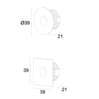 Applique murale ALPHA moderne COB intérieur extérieur Super Mini IP54 applique murale encastrée escalier Led downlight