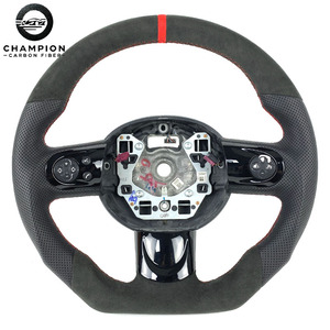 Volante de fibra de carbono de cuero deportivo mejorado para BMW <span class=keywords><strong>MINI</strong></span> JCW R57 R55 R56 R50 <span class=keywords><strong>F55</strong></span> F56 F57 F60 F54 2016 2017 <span class=keywords><strong>2018</strong></span> <span class=keywords><strong>2018</strong></span> - Product Image 1