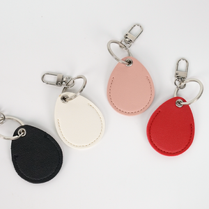 Promotional Real Leather <b>Key</b> <b>Ring</b> Holder Pu Leather Rectangle Keychain Lanyard for <b>Bag</b> Pendant - Product Image 5