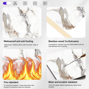 Paneles Decorativos de Pared de Alta Calidad, Revestimiento de Madera de Bambú, Chapa de Madera, PVC, Mármol, Placa de Cristal de Carbono, <span class=keywords><strong>para</strong></span> Interiores - Product Image 2
