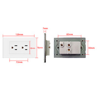 Interrupteurs et prises murales FIKO American Standard Thaïlande/US/Type universel avec USB/Type-C/GFCI/Prise de courant et interrupteur d'éclairage