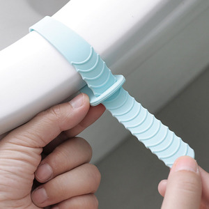 Silicone Toilet Seat Lifter Handle Round Blue C0G82 Non Electric Four Seasons Use - Product Image 1