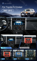 Écran multimédia de 12,3 pouces pour Toyota FJ Cruiser 2007-2013 avec CarPlay sans fil et Android Auto