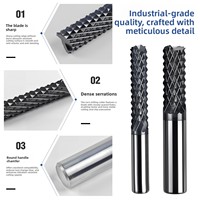 Fresa de carburo recubierta de diamante para desbaste de laminados fenólicos, PCB, placas de epoxi y fibra de carbono, fabricada en China