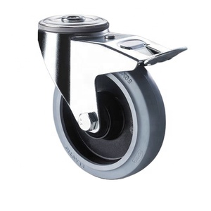 CASCOO 6 Inch Cao Su Đàn Hồi <span class=keywords><strong>Caster</strong></span> Với Khóa Cho Kho Container - Product Image 1