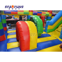 Grande structure gonflable de super-héros avec toboggan, château gonflable commercial en PVC pour super-héros, à vendre