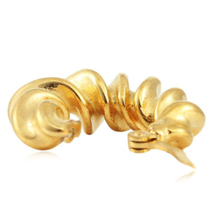 Pendientes de Aro con Diseño Trenzado en Oro, Acero Inoxidable, Joyería de Moda 19051 - Product Image 3