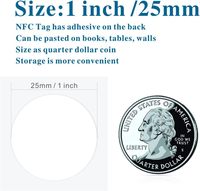 Étiquettes NFC imprimables en PET Ntag213 22 mm, autocollants programmables, puces NFC 213, mémoire 144 octets, 13,56 MHz, compatibles Android et iPhone
