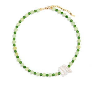 Collier pendentif étoile de mer personnalisé, <span class=keywords><strong>plaqué</strong></span> <span class=keywords><strong>or</strong></span> 18 carats, chaîne en acier inoxydable avec perles, zircon, <span class=keywords><strong>bijoux</strong></span> de créateur <span class=keywords><strong>pour</strong></span> fille - Product Image 2