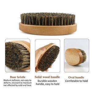 Metal <strong>Mustache</strong> Grooming <strong>Scissors</strong> Folding Custom Beard Comb Wood Beard Care Kit With Bag - Product Image 4