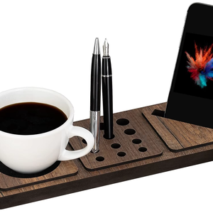 Organizador de Escritorio de Madera Más Vendido en 2026 para Bolígrafos, Teléfonos Celulares, Notas Adhesivas y Otros Accesorios - Product Image 1