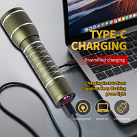 Shan Bao senter LED, saku Mini yang dapat diisi ulang daya tampilan Digital cerdas ekor USB berkemah luar ruangan murah